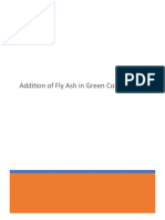 Addition of Fly Ash in Green Concrete