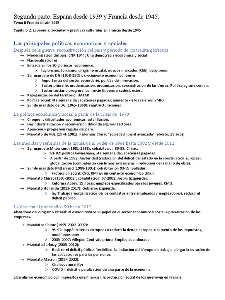 Historia 5 PDF Francia Globalización