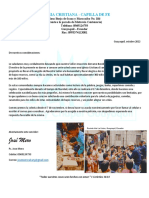 Carta de Presentacion y Colecta de Juguetes Calvary Chapel Guayaquil Oct 2022