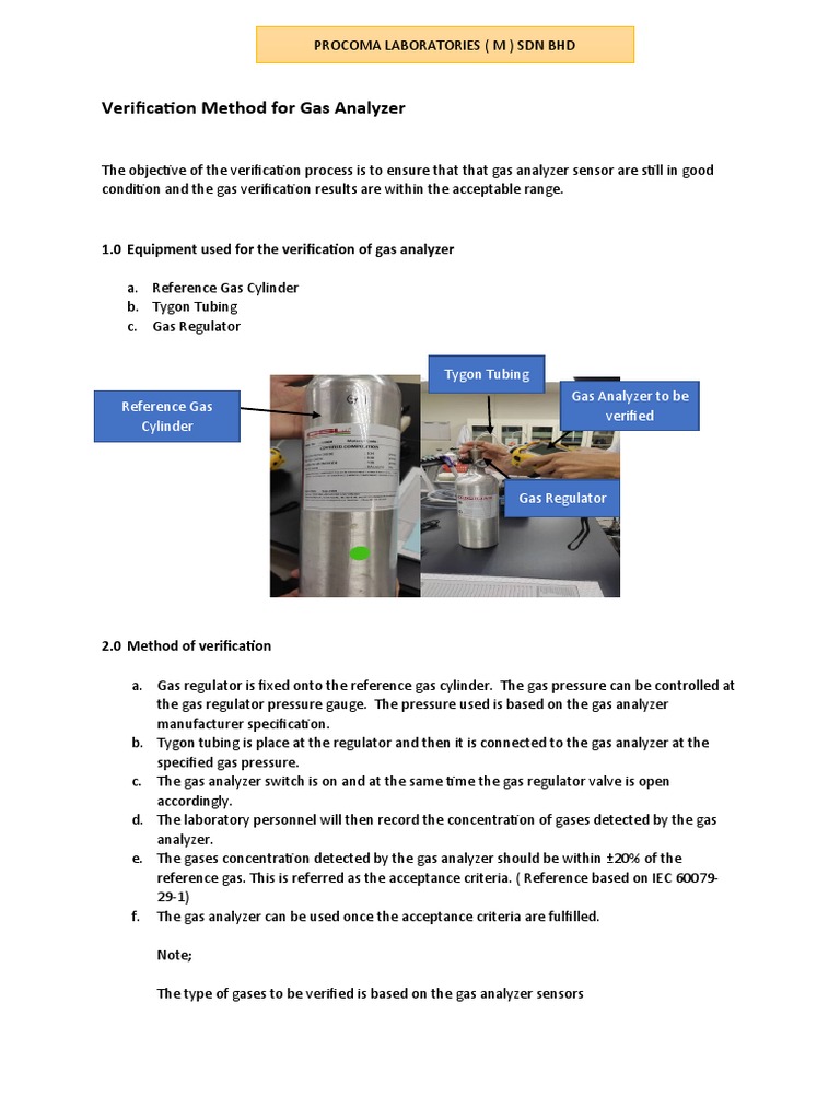 Gas Analyzer Method Verification PDF