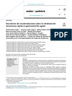 Documento de Recomendaciones Sobre La Rehidratación Intravenosa Rápida en Gastroenteritis Aguda