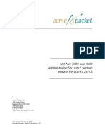 Net-Net 4000 S-CX6.4.0 Administrative Security Essentials
