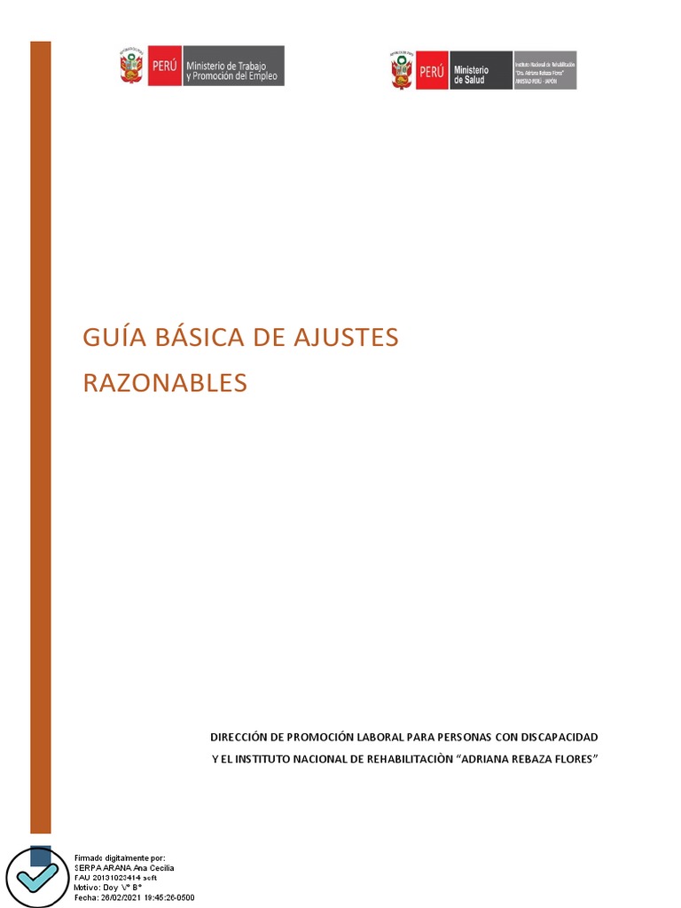 Guía de Ajustes Razonables Laborales | PDF | Invalidez