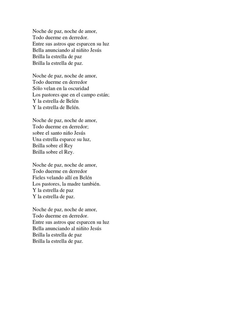 Noche de Paz Letra | PDF