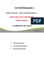 S1TKCE30532018 - Azas Teknik Kimia I - Pertemuan 2 - Materi 1