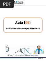 Aula 08 - Química - Processos de Separação de Mistura