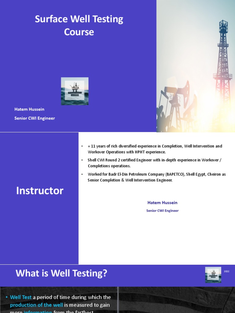 Surface Well Test PDF Petroleum Reservoir Chemical Engineering