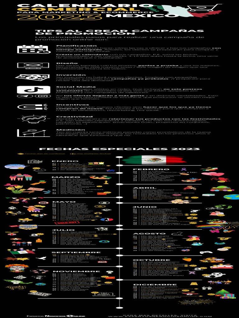 Calendario Fechas Importantes Mexico PDF