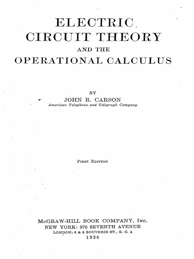 Electric Circuit Theory Circuit Diagram