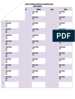 Distribución de Actividades Docentes en El Calendario