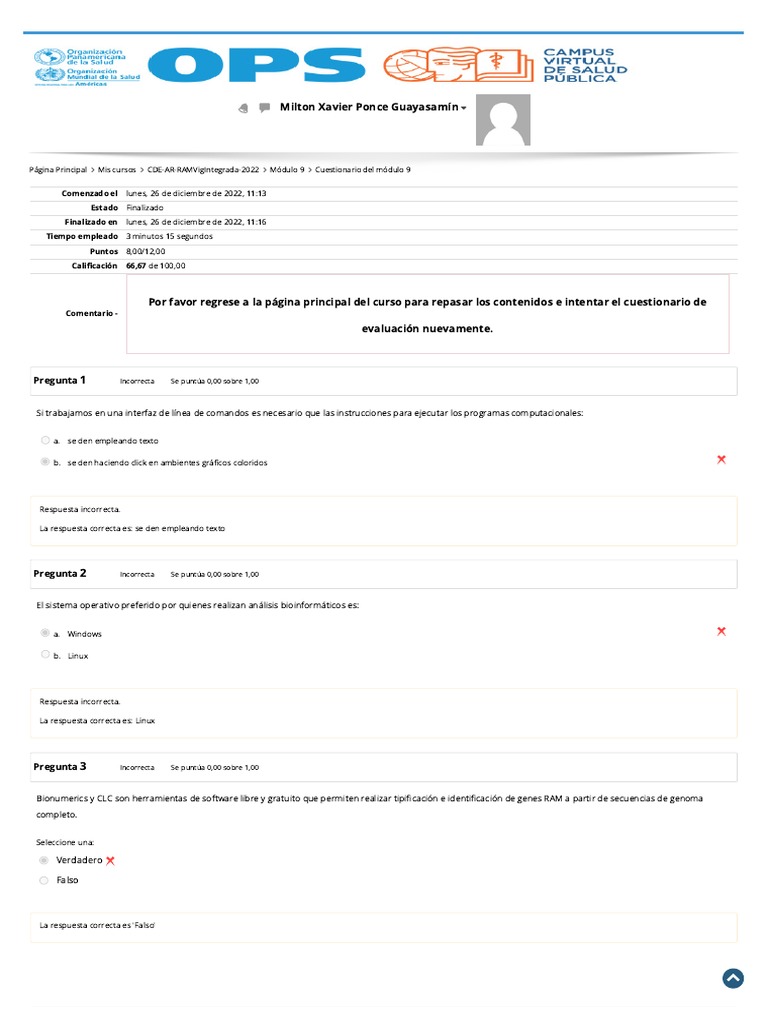 Cuestionario Módulo 9: Análisis Bioinformático | PDF | Informática ...