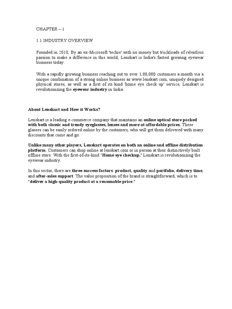 Lenskart Project PDF