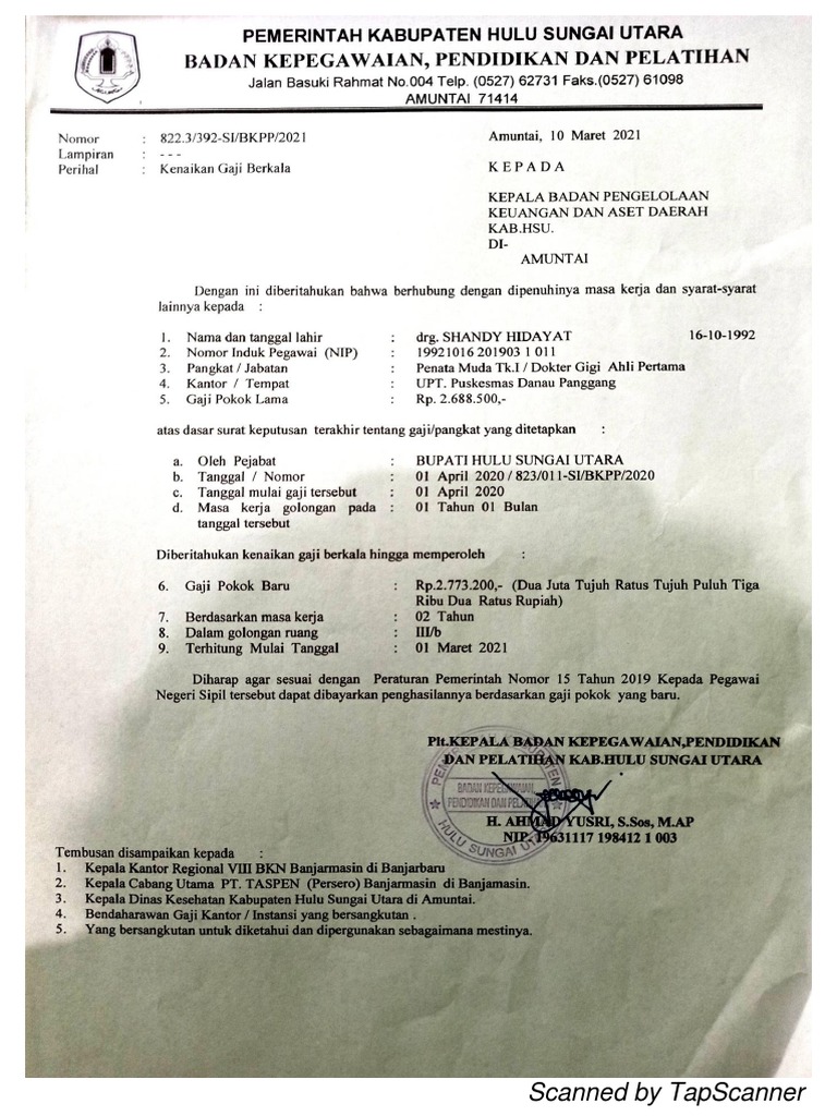 Kenaikan Gaji Berkala | PDF