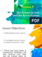 LESSON 5 - The Science in Arts and The Art in Science