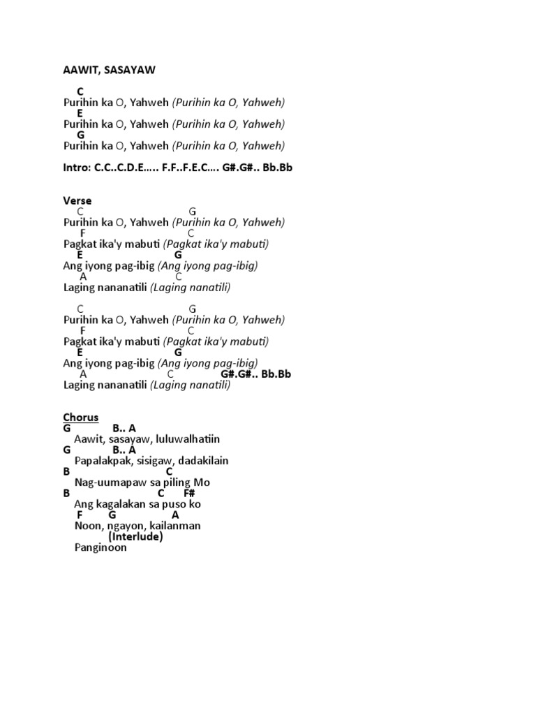 Aawit Sasayaw C | PDF