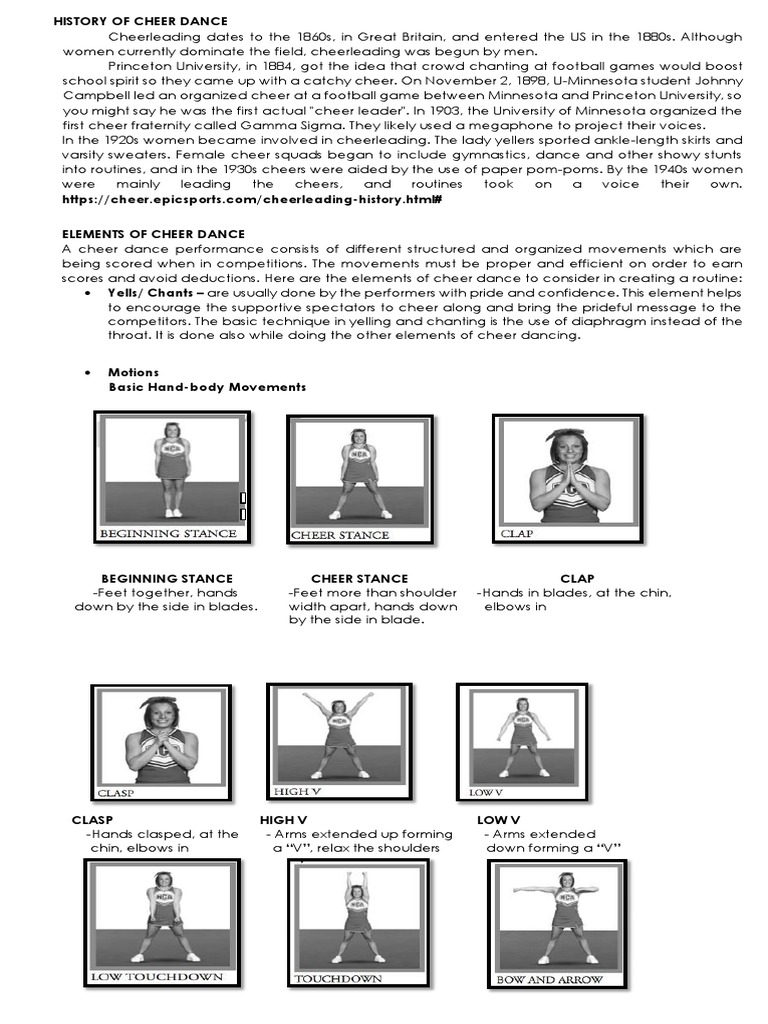 History of Cheer Dance PDF Cheerleading