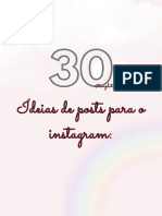 30 Ideias de Postagens para o Instagram