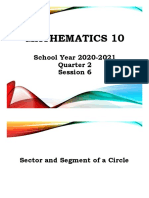 Quarter 2 - Session 6 - Sector Segment of Circle