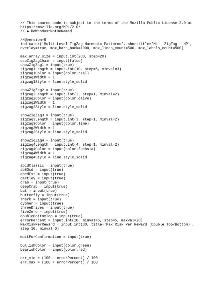 Zigzag Harmonic Patterns PDF Computer Science Computer Engineering