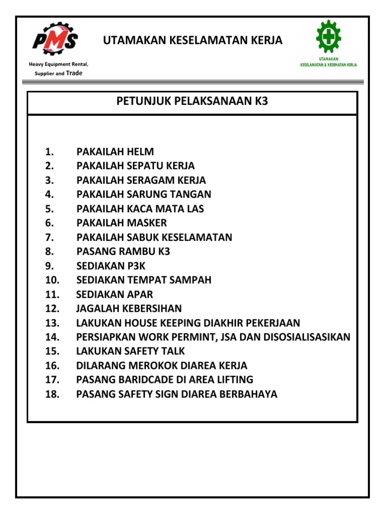 Rambu K3 untuk Keselamatan Kerja | PDF | Teknologi & Rekayasa | Sejarah