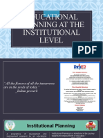 Educational Planning at The Institutional Level