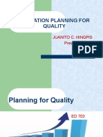 Education Planning For Quality Report