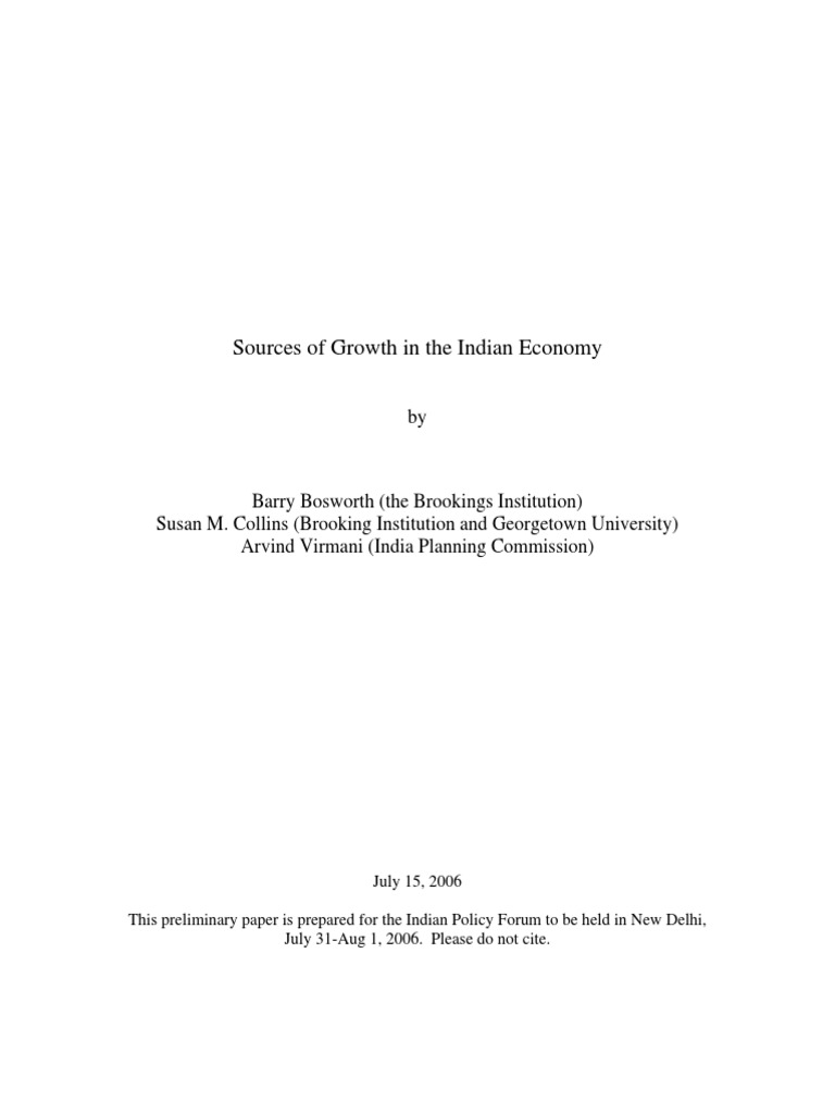 India | PDF | Economic Growth | Production Function