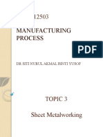 Topic 3 - Sheet Metalworking