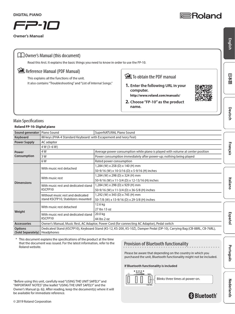 Roland FP10 Manual | PDF | Android (Operating System) | Mobile App
