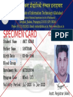 Indian Institute of Information Technology Allahabad student identity card template