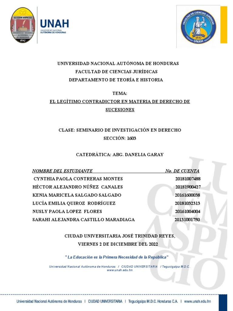 Legítimo Contradictor en Sucesiones | PDF | Herencia | Ley procesal
