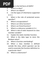 C++ Theory Quetions