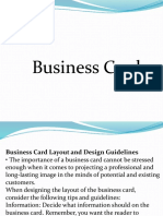 Business Card Design Guidelines