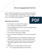 Employee engagement survey questions under 40 chars