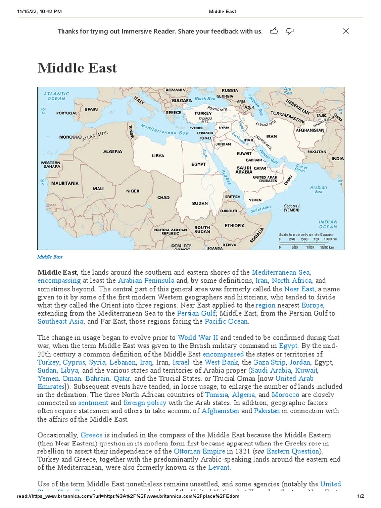 Understanding the Middle East Geography | PDF | Middle East | Arab World