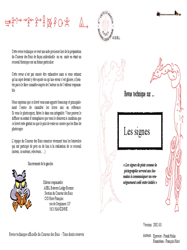 Signes de Piste Scout : Guide Pratique | PDF | Scoutisme