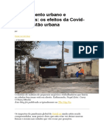 Planejamento urbano e epidemias: os efeitos da Covid-19