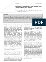 Comparative Dissolution Assessment of Paracetamol Tablets