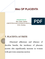 Abnormalities of Placenta