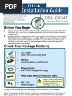 DSL-G604T: Before You Begin