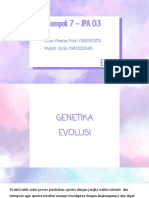 EVOLUSI GENETIKA Kelompok 7 - IPA 03