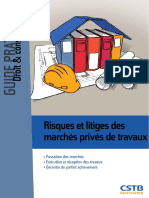 Risques et litiges des marchés privés de travaux