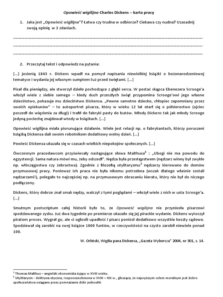 Opowieść Wigilijna Scenariusz Lekcji Nowa Era