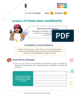 Evalúo Mi Texto para Socializarlo