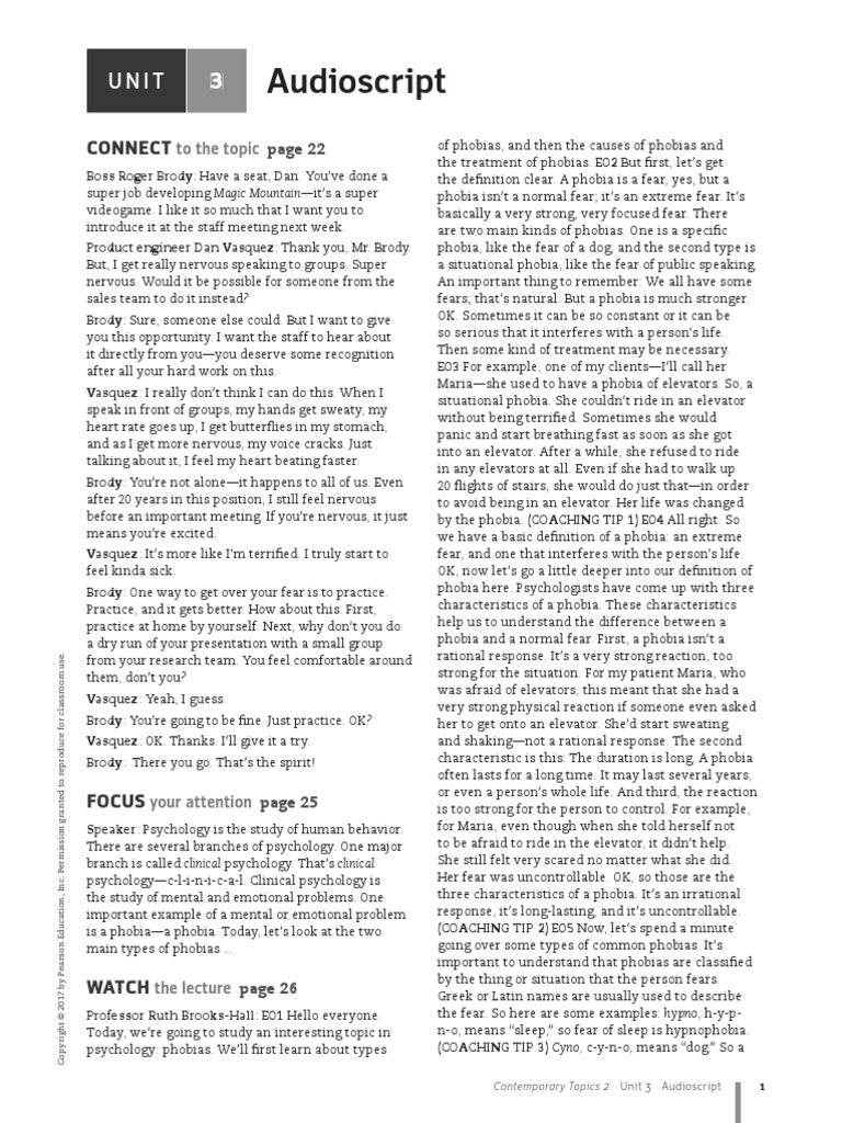 CONT TP LVL2 0808 U03 Audio | PDF | Extraversion And Introversion ...