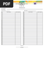 Attendance Sheet PTA