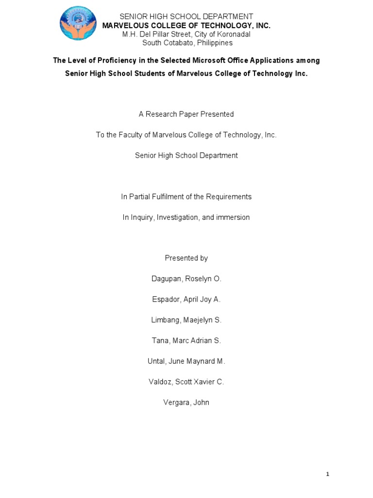 Practical Research 2 April - Finale | PDF | Microsoft Excel | Microsoft ...