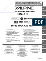 Alpine ICS-X8 In-Dash App DVD Receiver Owners Manual Multilingual
