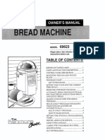 Instructions Model 69623 Bread Maker