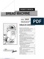 Instructions Breadmaker MODEL69623